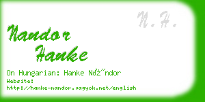 nandor hanke business card